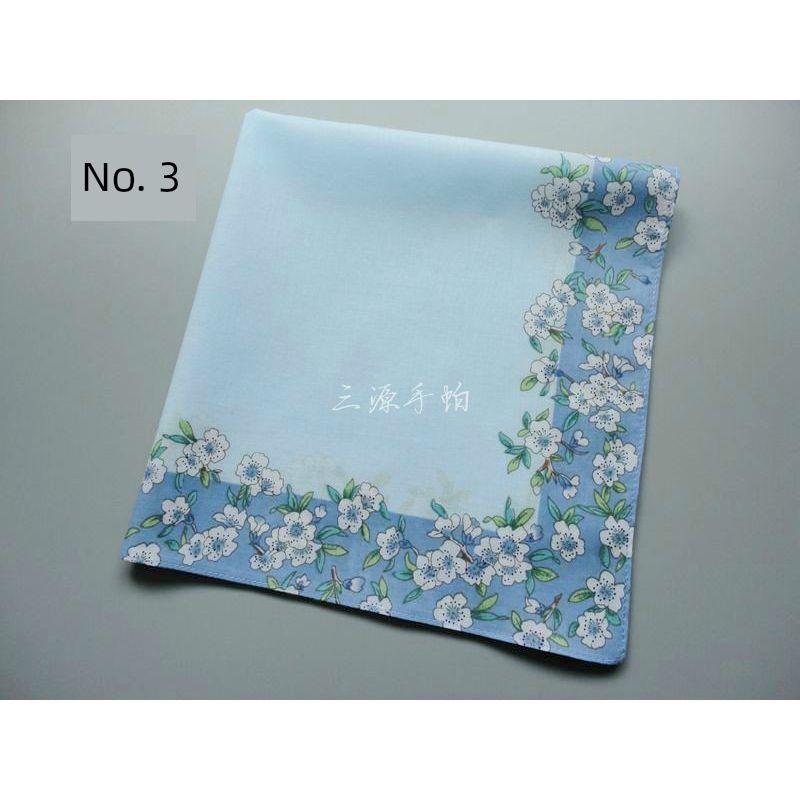 

Two Hot Fresh Style Thin Handkerchief Size 3(Blue background cherry blossom)