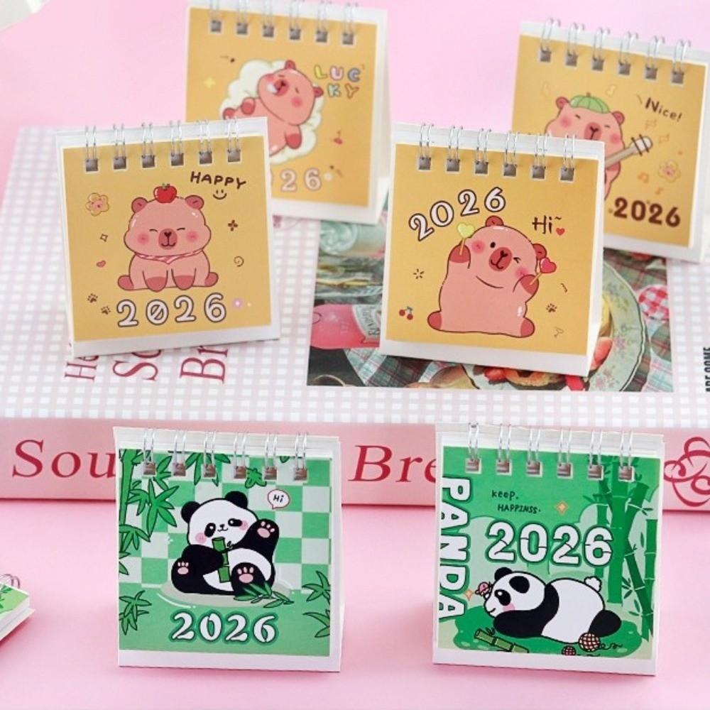 Small 2026 Desk Calendar Standing Flip Coil Calendar New Schedule Planner  Gifts
