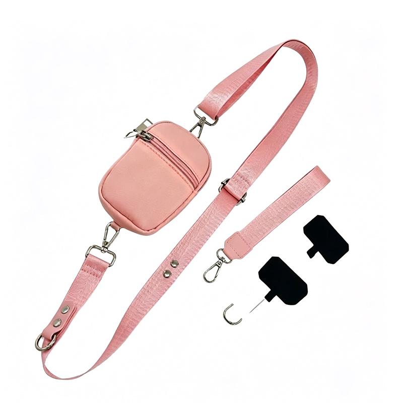 Mini Crossbody Phone Bag Water Repellent Detachable Adjustable Strap Zipper Coin Purse for Hiking Camping Trip