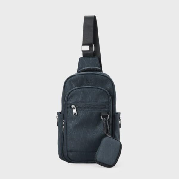Takeo Kikuchi Shadow Line Body Bag, Navy (094) 00 (FREE)