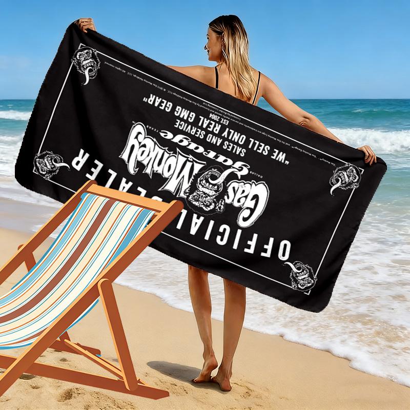 GasMonkey garage Print Beach Towel, Large Soft Quick Dry Towel for Beach Camping Swimming