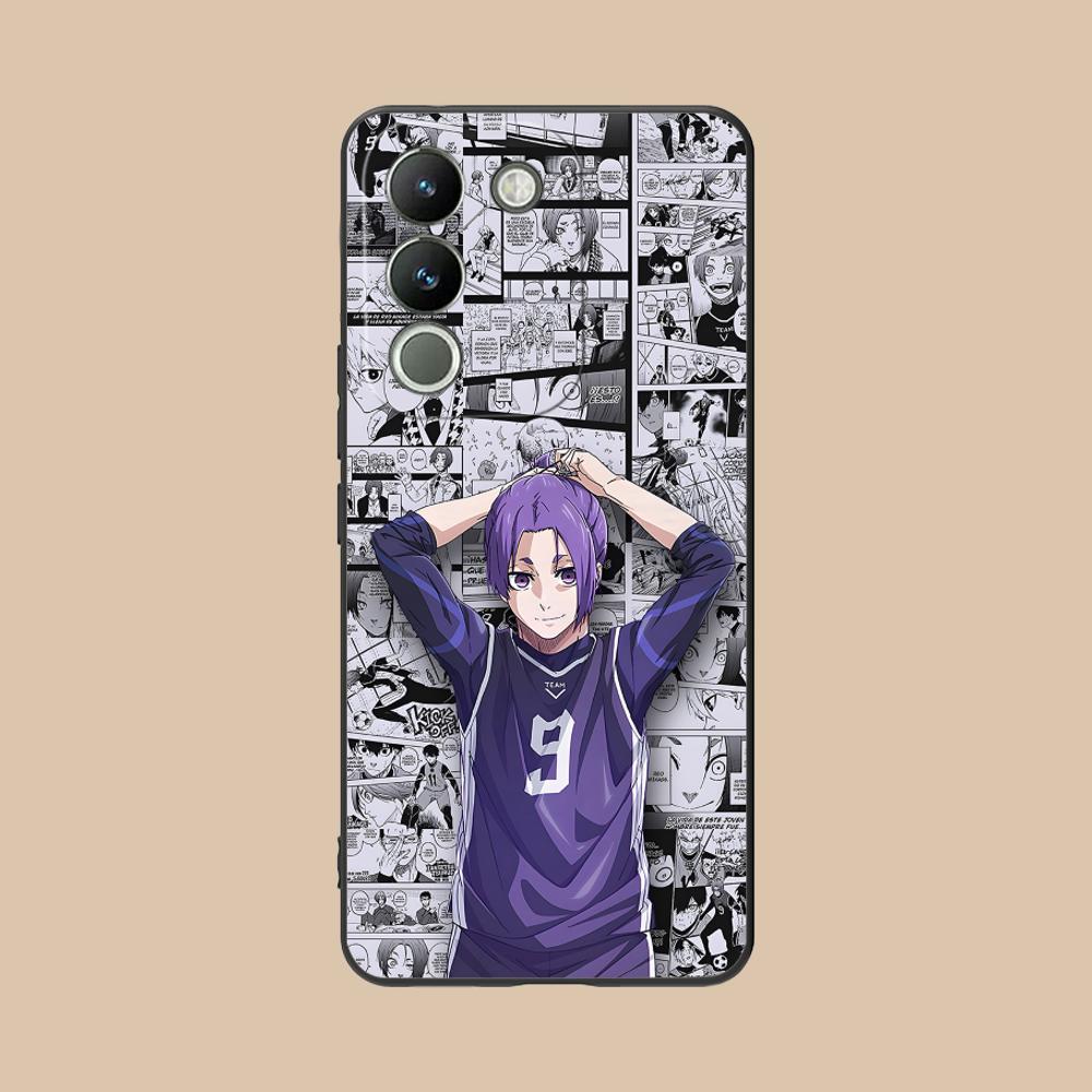 Blue Lock Reo Mikage Matte TPU Mobile Phone Case for VIVO V60 V50 V40 V30 V29 V27 V25 V23 Pro Lite 5G Colorful Printing Cover