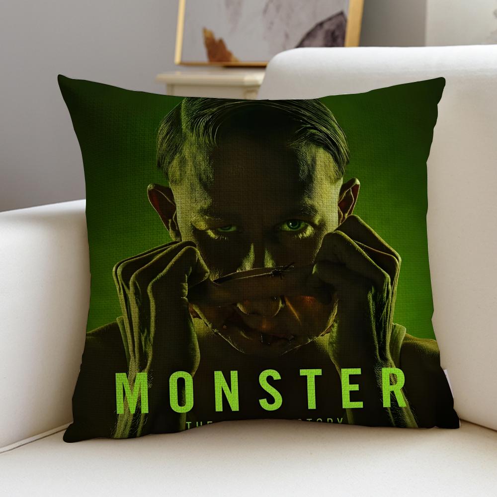 

MMonster The Ed Gein StoryS Cushion Cover Breathable and skinfriendly linen pillowcase square removable and washable cushion 30X30cm