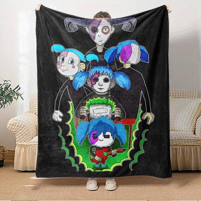 1pc Sal Fisher,Cartoon ",Fantasy Figures" Flannel Blanket Lightweight Soft for All Seasons, Ideal for Couch, Office, Bed, Travel, Camping