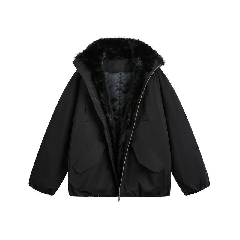 Blaexit Barnfeng Mountain Carving Fur Collar Jacket Men's Thickened Winter Down Cotton Short Padded Jacket