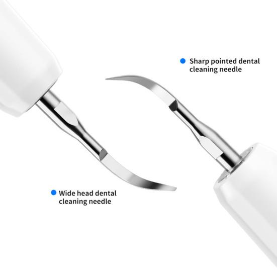 מסיר אבנית שיניים עם 1-4 ראשים להחלפה הסרת אבנית ופלאק כלי דנטלי לבית ולנסיעות נטען אולטרסוני חשמלי לניקוי שיניים