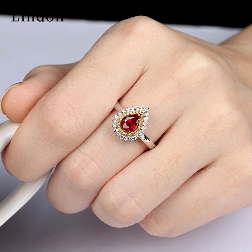 Lindon Classic Copper Alloy Zircon Ring Ladies Jewelry Wedding Promise Party Gift