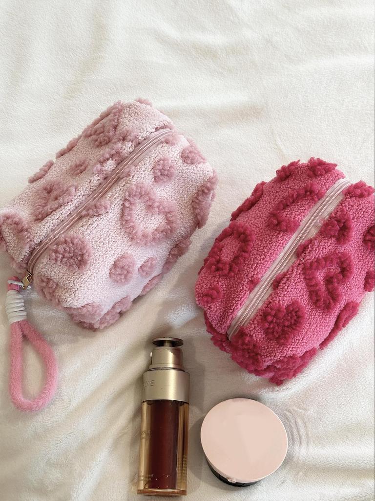 Sweet Girly Plush Large-Capacity Cosmetic and Toiletry Travel Bag