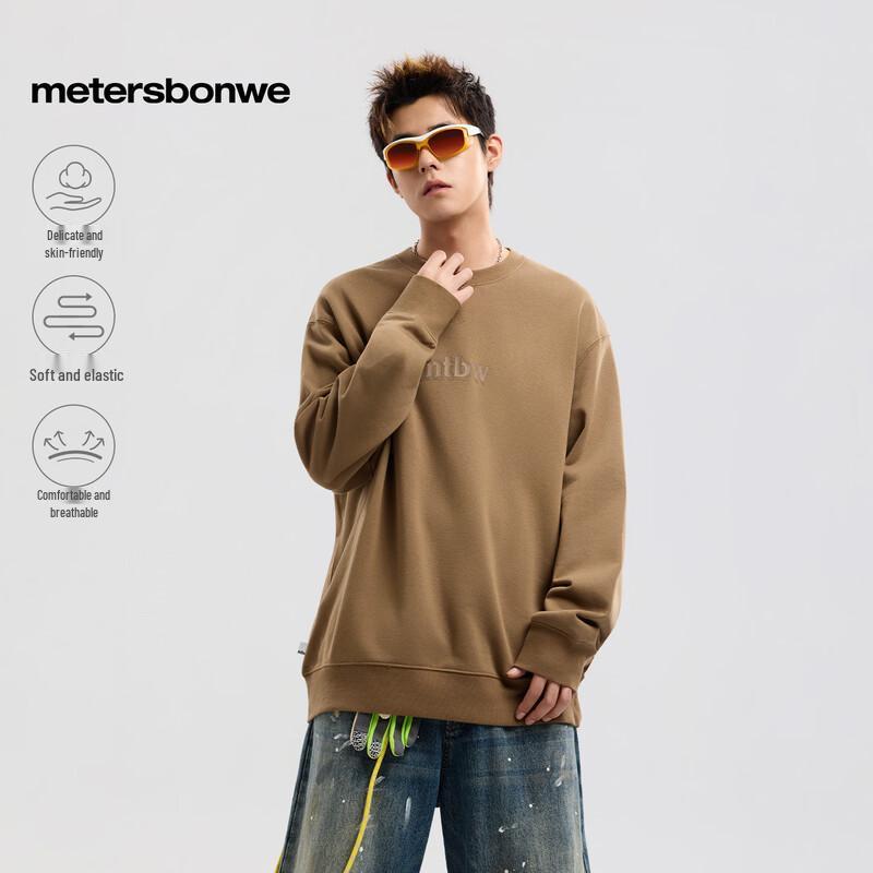 Мужская толстовка Metersbonwe 2026 Весна Свободный крой Круглый вырез XL