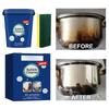 Creme de Limpeza em Aço Inoxidável Limpador de Manchas Sujeira para Utensílios de Cozinha Limpeza de Panelas Fundo de Panela Remoção de Ferrugem Pasta de Limpeza para Utensílios de Cozinha