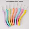 8Pcs Ergonomic Crochet Hook for Beginner Crochet Hobbyist,8 Size Long Handle Crochet Hook Needle 2.5mm-6mm  (4/0-10/0MM)