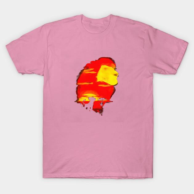 T Shirt Women Lion Sunset Harajuku Print Kawaii Tshirt Summer Short Sleeve Female T-Shirt Top Tee