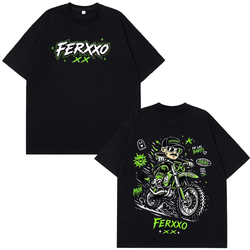 Summer Feid Ferxxo 2026 Tour Printed TShirt Unisex Hip Hop Short Sleeve Casual Loose Cotton Gothic Punk Top Tshirt