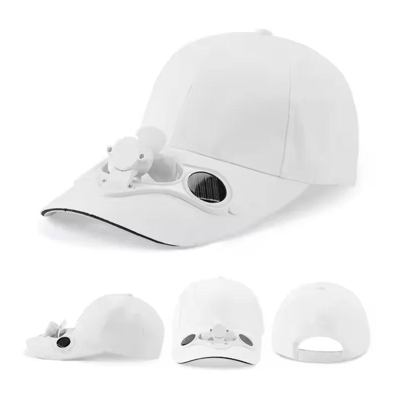 

Дорожная шляпа от солнца с вентилятором Легкая складная бейсболка с защитой от УФ-лучей и клапаном для шеи Охлаждающий вентилятор для кемпинга, пляжа, пеших прогулок, отдыха на открытом воздухе белый