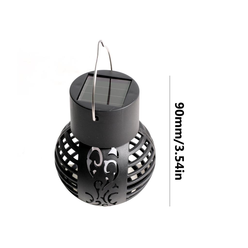 Garden Decoration Lamp Flame Effect LED Outdoor Light Hollowed-Out Solar Pendant Light Last Up To 6H for Patio Lawn Yard Pathway