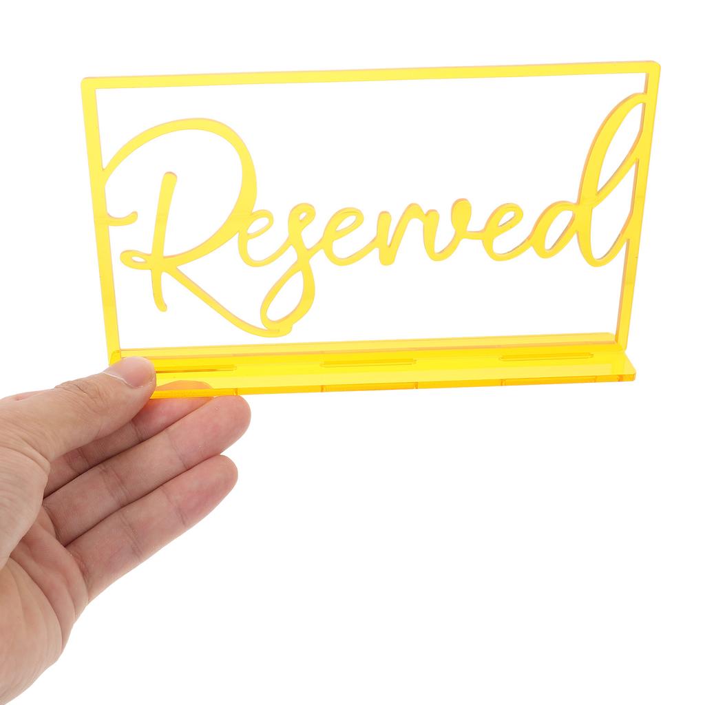 Acrylic Reserved Sign Versatile Multipurpose Table Reservation Sign for Wedding Party Restaurant Office Business Events