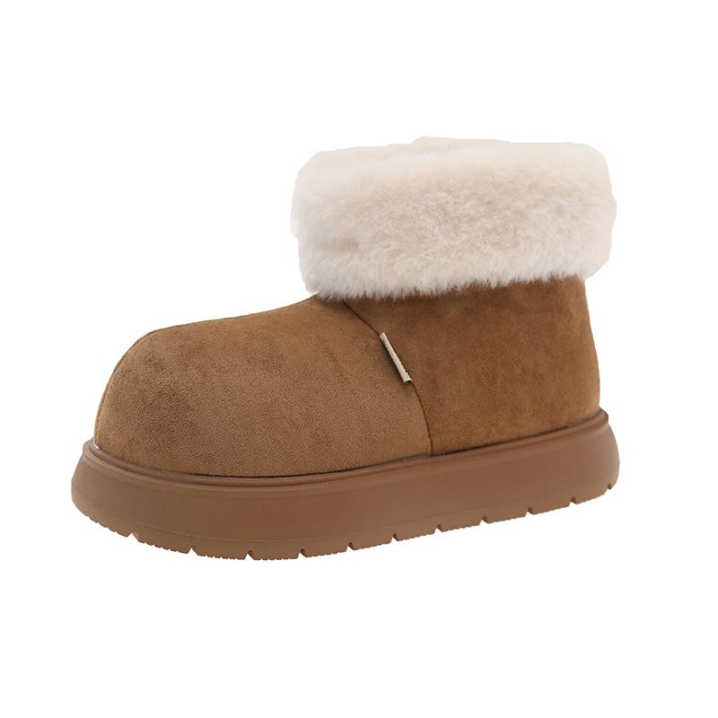 

Мода Новая Мода На Открытом Воздухе Нескользящие Износостойкие Женские Ботинки Зима 2024 Горячая Распродажа Теплые Короткие Плюшевые Туфли для Женщин Ботильоны Женские 40 хаки