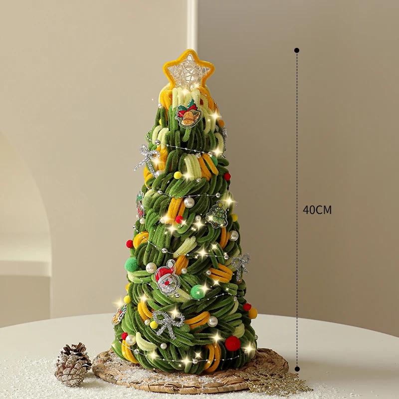 

New Christmas Tree Artificial Plants Handicraft Christmas Tree Home Party Decoration Desktop Ornament Creative Tree Decoration 1pcs