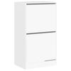VidaXL Armoire à chaussures 2 tiroirs rabattables blanc 60x42x108 cm 3214385