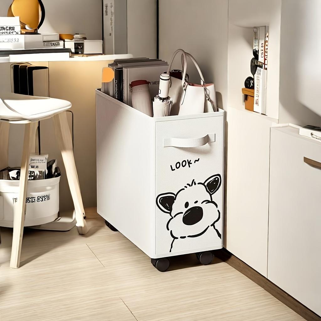 Office Moving Trolley with Wheels-Under-Desk Storage for Dorms,Perfect for Storing Books and Small Items,Office Supplies and Accessories,Shelf Basket dog