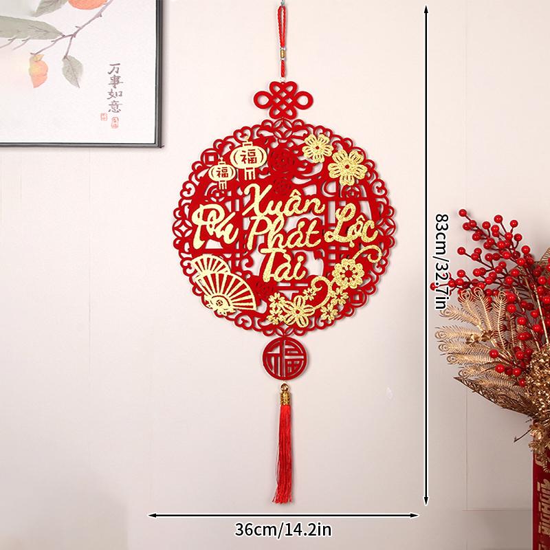 Chinese New Year Hanging Ornament Chinese Spring Festival Decoration Traditional New Year 2025 Tassel Pendant Door Hanging Decor
