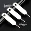 10Pcs Universal SIM Card Eject Pin Needle Tool For iPhone Android, 2-in-1 SIM Tray Open Pin & Package Opener