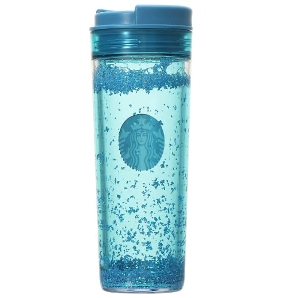 STARBUCKS Water Tumbler, Blue Glitter, 473ml, Blue, Glitter, Summer, Confetti, Cute, Stylish, Water Bottle, Gift, Christmas, Birthday, Thank You, Gift