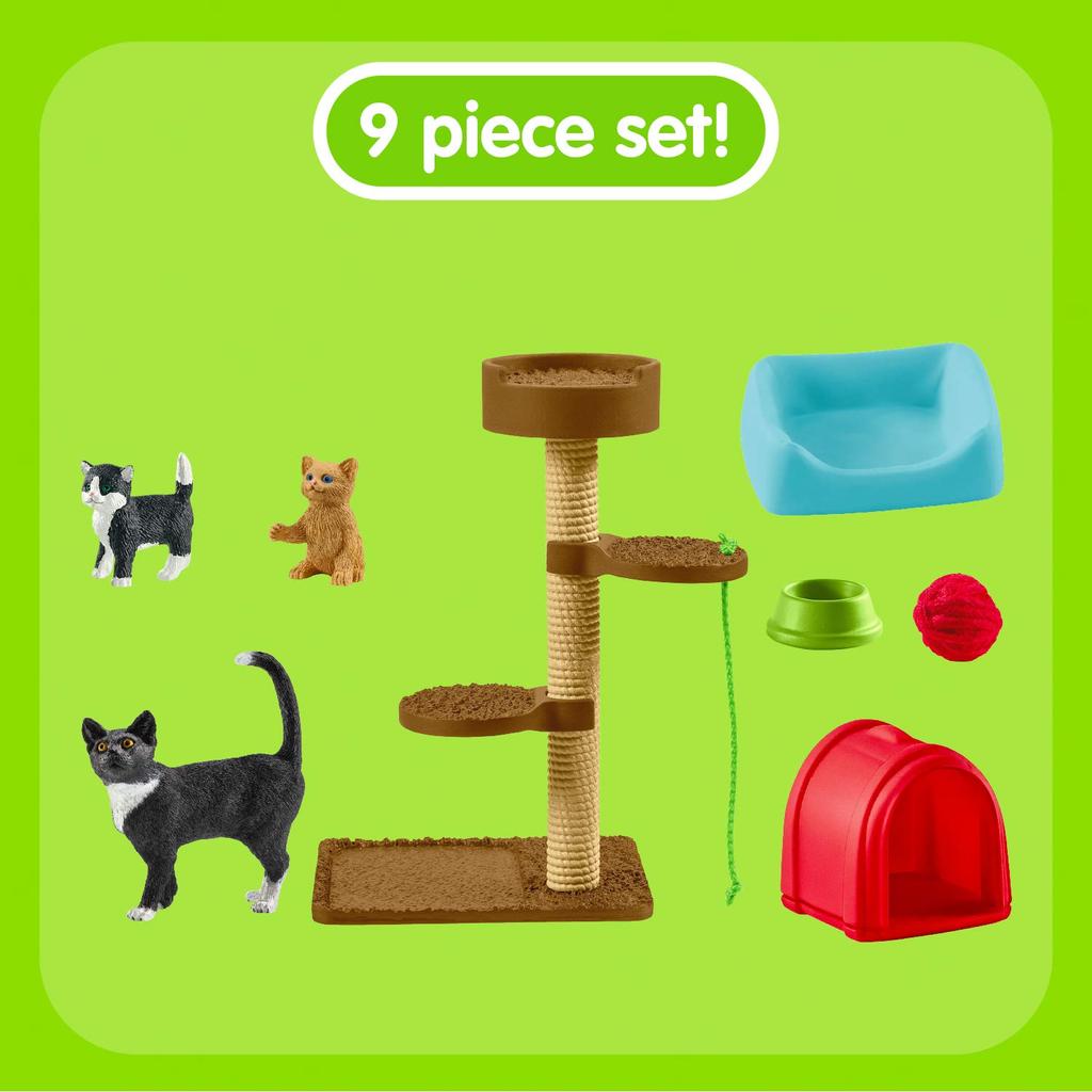 Schleich Farm World Cat Play Area Figure 42501