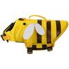 AZA Dog Life Jacket Shark Life Vest with Rescue Handle Cute Bees Costume Girl Adjustable High Buoyancy Swimwear for Small Medium Large Dogs Boy