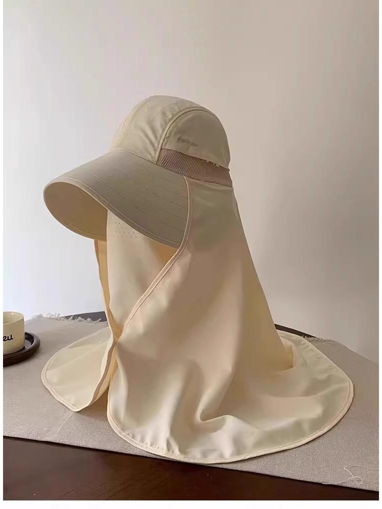 Women's Sun Protection Hat with Full Face, Neck, and Shoulder Coverage - Extra Large Shawl Style Fisherman Hat for Summer