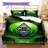 Borussia Mönchengladbach Pattern Bedding Set Quilt Cover Pillowcase Home Decor Gift (1 * Duvet Cover + 2 * Pillowcase, Without Core)