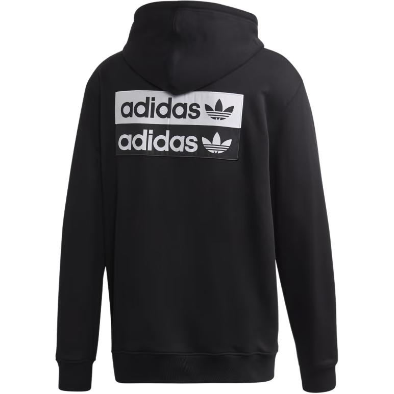 Adidas Originals Trefoil RYV Hoodie With Cuff Stripes And Drawstring Men Hoodie Black FM2266