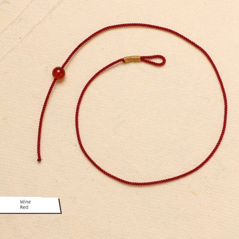 DIY Extremely Fine 1mm String Lucky Beads Anklet Carrying Strap