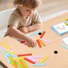 Colorful Ice Cream Stick Puzzle Set Wooden Diy Montessori Early Learning Challenge Table Games Boys Girls Travel Party Gift