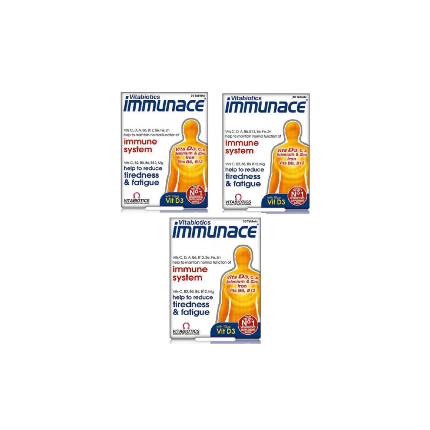 

Vitabiotics Immunace Immune System 30 Tablets (3)