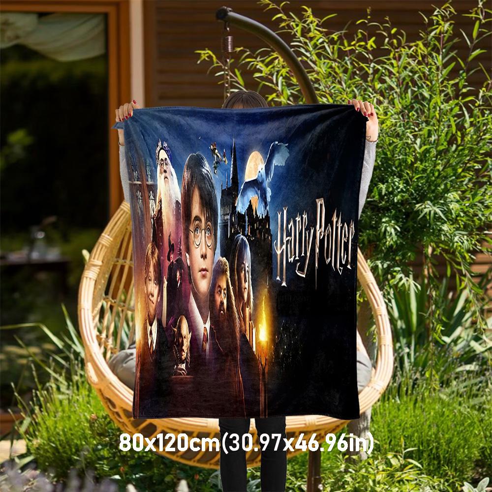 1pc Harry Potter,Hogwarts,Magic Outdoor Flannel Throw Blanket All Season Soft Warmth,Home Decor 1031046