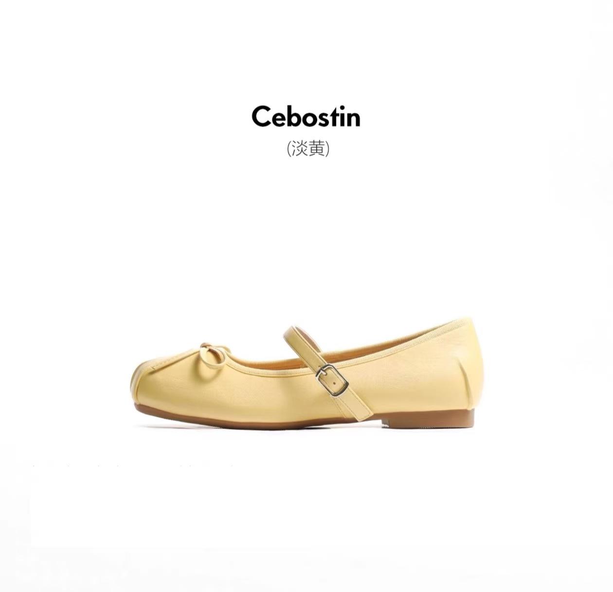 

Корейская версия на плоской подошве одним словом с маленькими кожаными туфлями Мэри Джейн женские 2025 новые летние туфли модные с квадратным носком и плиссированным бантом 40 светло-желтого