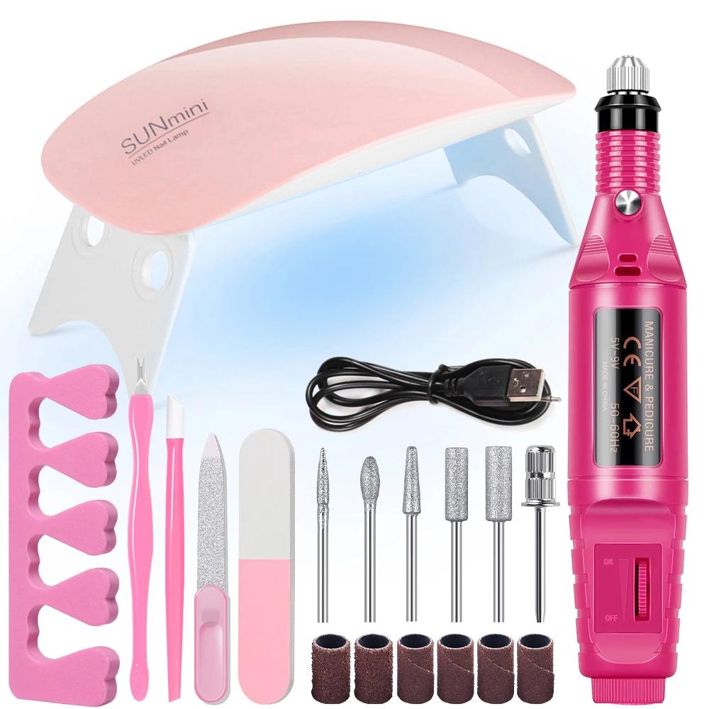 

LINMANDA Nail Art Kit 20000RPM Electric Nail Drill Machin UV Lamp Nail Art Decoration Tools Nail Drill Kit for Beginners