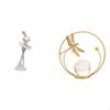 Ballerina Crystal Figurine Modern Dancing Girl Art Sculpture Ornament for Bedroom Fireplace Office