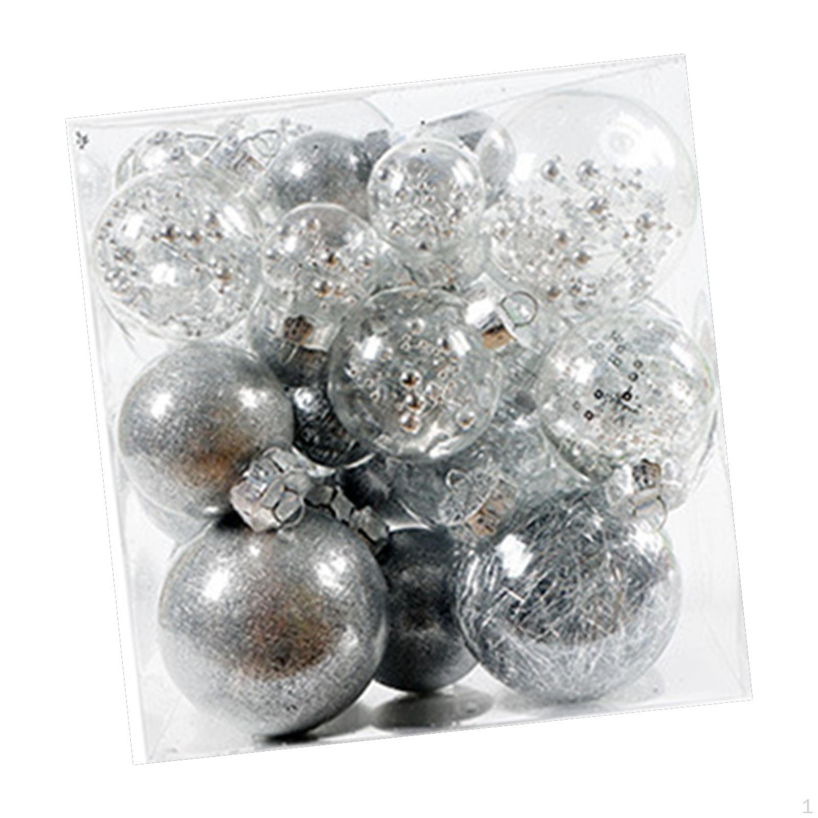 

34 шт. Рождественские шары, украшения, безделушки, украшения своими руками на Рождество для вечеринки серебряный