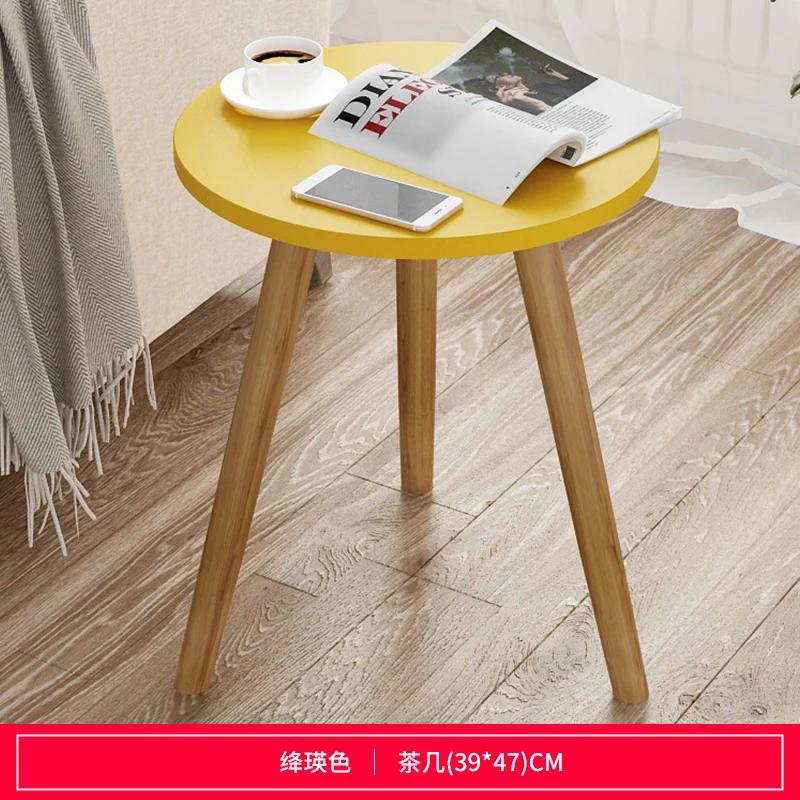 Simple Modern Balcony Small Coffee Table Living Room Small Apartment Sofa Side Table Simple Home Bedroom Small Round Table WF102