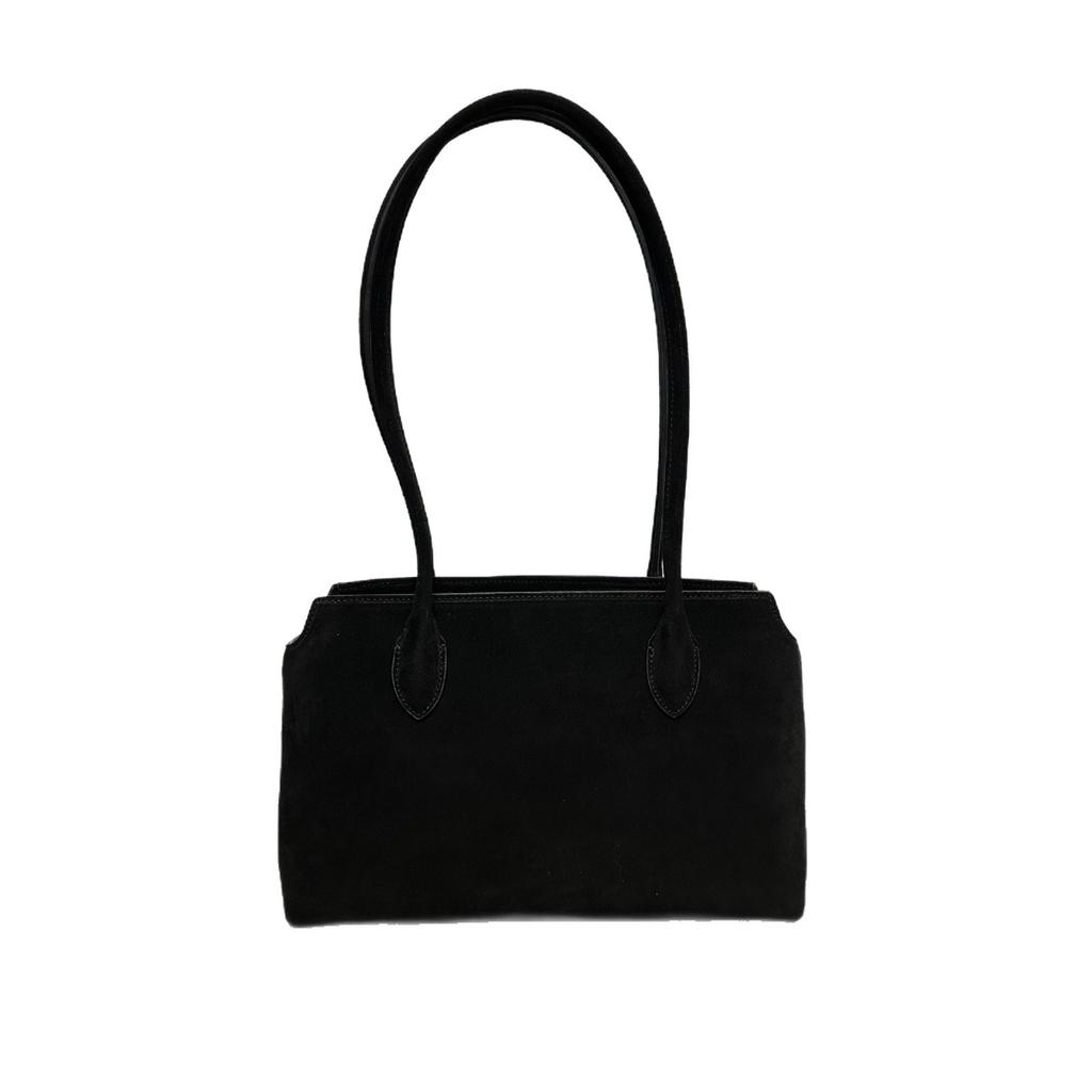 2025 New light luxury minimalist tote bag coffee retro suede commuter versatile shoulder underarm bag handbag women