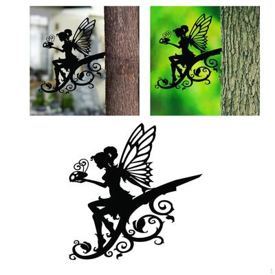 Outdoor Garden Fairy Silhouette Ornament for Backyard Decoration