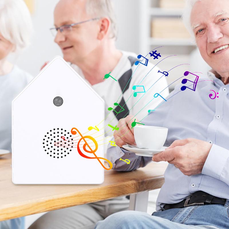 קופסת צלילי ציוץ ציפורים רעשי רקע פנימיים מכונת שירת ציפורים ניידת לתלייה על שולחן/קיר לסלון חדר שינה גינה פטיו