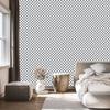 Checkerboard Wallpaper Light Gray, Gray and White 50x1000