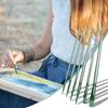 4/6 Stück Aquarellfarbenpinsel Pinselset Spitzpinselset Flachpinsel für Miniaturmodell