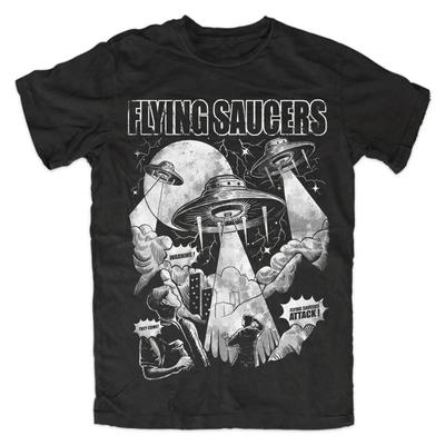 Flying Saucers Premium T Shirt Sci Fi Martians Mars Area51 Space Rocket Aliens Vintage Washed Designer Clothes