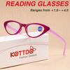 New Fashionable Reading Glasses Women Trendy Cat Eye Prescription Eyeglass Finished Product Ready-Made Refractive Power Eyewear