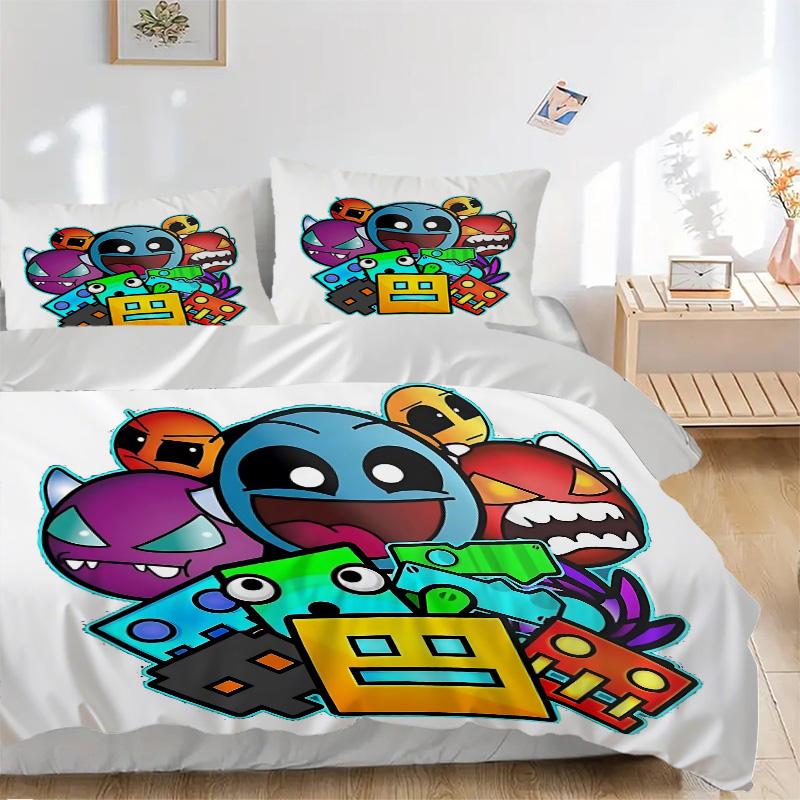 Characters Collage Print 3Pcs Bedding Setduvet Cover With 2 Bedropillowcase Home Birthday Gift