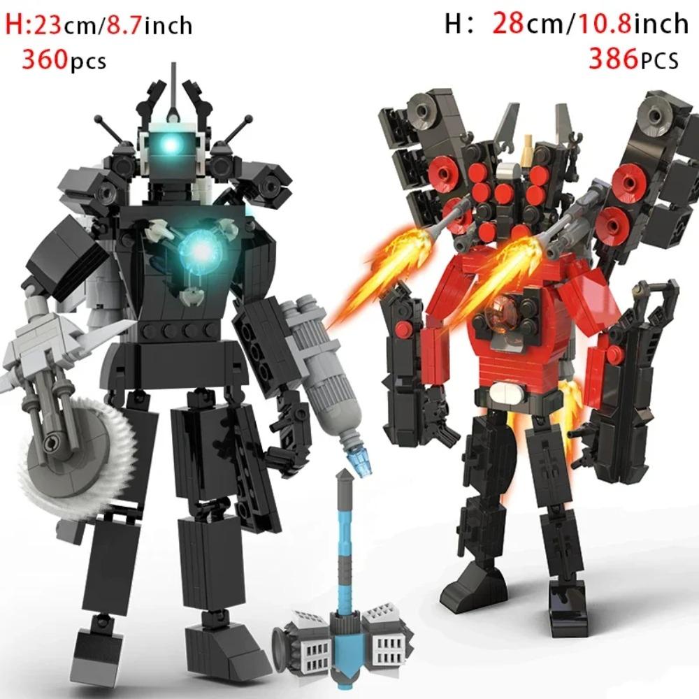 Moc Skibidi Toilet Figures Model Blocks Titan Cameraman Speakerman Construction Toys Party Halloween Decoration Boys Gifts